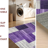 Ultra Soft Area Rug, Non Slip, Stain Resistant, Washable Area Rugs for Living Room, Bedroom, Sophisticated Tiled Geometric Arrangement(Purple)