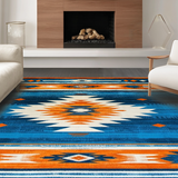 Colorful Southwestern Geometric Fusion(Blue)