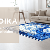 Charming White and Blue Tiled Design(Blue)