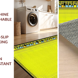 Ultra Soft Area Rug, Non Slip, Stain Resistant, Washable Area Rugs for Living Room, Bedroom, Eclectic Scalloped Edge Decor(Yellow)
