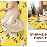 Ultra Soft Area Rug, Non Slip, Stain Resistant, Washable Area Rugs for Living Room, Bedroom, Warm Elegant Outdoor Aesthetic(Yellow)