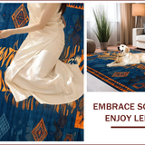 Ultra Soft Area Rug, Non Slip, Stain Resistant, Washable Area Rugs for Living Room, Bedroom, Artful Minimalist Tiger Design(Blue)