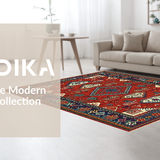 Ultra Soft Area Rug, Non Slip, Stain Resistant, Washable Area Rugs for Living Room, Bedroom, Cozy Textural Braided Visual(Red)