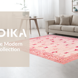 Ultra Soft Area Rug, Non Slip, Stain Resistant, Washable Area Rugs for Living Room, Bedroom, Lovely Pink Bow Pattern Carpet for Whimsical Decor(Pink)