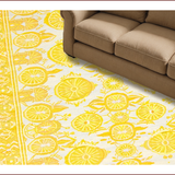 Ultra Soft Area Rug, Non Slip, Stain Resistant, Washable Area Rugs for Living Room, Bedroom, Rustic Cozy Modern Motif(Yellow)