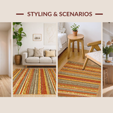 Ultra Soft Area Rug, Non Slip, Stain Resistant, Washable Area Rugs for Living Room, Bedroom, Cheerful Decorative Egg Theme(Brown)