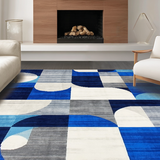 Sophisticated Gray and Blue Mosaic(Blue)