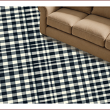 Ultra Soft Area Rug, Non Slip, Stain Resistant, Washable Area Rugs for Living Room, Bedroom, Elegant Low-Contrast Geometric Motif(Black)