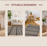 Ultra Soft Area Rug, Non Slip, Stain Resistant, Washable Area Rugs for Living Room, Bedroom, Artisan Country Kitchen Primitive Soft Cotton Rug(Beige)