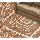 Ultra Soft Area Rug, Non Slip, Stain Resistant, Washable Area Rugs for Living Room, Bedroom, Western Aztec Low Pile(Brown)
