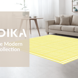 Ultra Soft Area Rug, Non Slip, Stain Resistant, Washable Area Rugs for Living Room, Bedroom, Artful Tiled Pattern Accents(Yellow)
