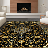 Luxurious Black Gold Damask Style(Black)