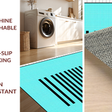 Ultra Soft Area Rug, Non Slip, Stain Resistant, Washable Area Rugs for Living Room, Bedroom, Sophisticated Structured Note Layout(Blue)