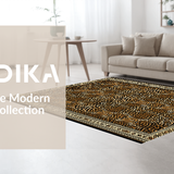 Ultra Soft Area Rug, Non Slip, Stain Resistant, Washable Area Rugs for Living Room, Bedroom, Wild Animal Print Elegance(Brown)