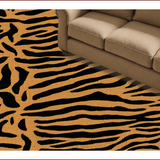 Ultra Soft Area Rug, Non Slip, Stain Resistant, Washable Area Rugs for Living Room, Bedroom, Chic Modern Zebra and Leopard Pattern Area Rug(Brown)