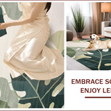Ultra Soft Area Rug, Non Slip, Stain Resistant, Washable Area Rugs for Living Room, Bedroom, Elegant Nature-Inspired Motif(Gray)