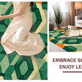 Earthy Tones Abstract Tiled Motif(Green)