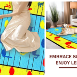 Ultra Soft Area Rug, Non Slip, Stain Resistant, Washable Area Rugs for Living Room, Bedroom, Colorful Child-Friendly Note Design(Blue)