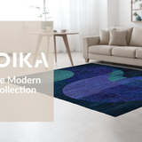 Ultra Soft Area Rug, Non Slip, Stain Resistant, Washable Area Rugs for Living Room, Bedroom, Deep Sea Creature Rug With Intertwined Tentacle Graphic Art Design(Blue)