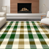 Trendy Green and Beige Checkered Look(Beige)