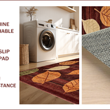 Ultra Soft Area Rug, Non Slip, Stain Resistant, Washable Area Rugs for Living Room, Bedroom, Rustic Autumn Inspired Striped Design(Brown)