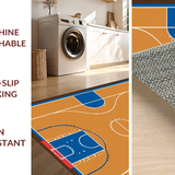 Ultra Soft Area Rug, Non Slip, Stain Resistant, Washable Area Rugs for Living Room, Bedroom, Energetic Modern Athletic Theme(Brown)