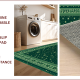 Ultra Soft Area Rug, Non Slip, Stain Resistant, Washable Area Rugs for Living Room, Bedroom, Mystical Celestial Cat(Green)