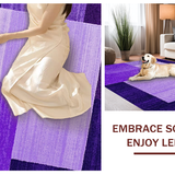 Ultra Soft Area Rug, Non Slip, Stain Resistant, Washable Area Rugs for Living Room, Bedroom, Chic Purple Shaggy Artistry(Purple)