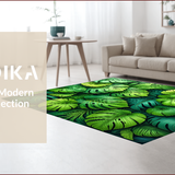 Ultra Soft Area Rug, Non Slip, Stain Resistant, Washable Area Rugs for Living Room, Bedroom, Non-Slip Tropical Green Kitchen Runner(Green)