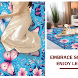 Charming Blue Botanical Print(Blue)
