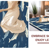 Elegant Hand Hooked Ocean Theme(Blue)