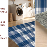 Rustic Blue Checkered Aesthetic(Blue)