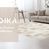 Ultra Soft Area Rug, Non Slip, Stain Resistant, Washable Area Rugs for Living Room, Bedroom, Stylish Modern Linear Textural Elements(Beige)