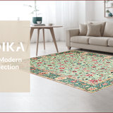 Ultra Soft Area Rug, Non Slip, Stain Resistant, Washable Area Rugs for Living Room, Bedroom, Chic Vintage Ogee Arrangement(Blue)