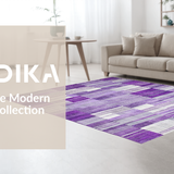 Ultra Soft Area Rug, Non Slip, Stain Resistant, Washable Area Rugs for Living Room, Bedroom, Chic Diamond Pattern Aesthetic(Purple)