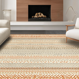 Ultra Soft Area Rug, Non Slip, Stain Resistant, Washable Area Rugs for Living Room, Bedroom, Modern Earthy Geometric Aesthetic(Orange)