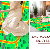 Ultra Soft Area Rug, Non Slip, Stain Resistant, Washable Area Rugs for Living Room, Bedroom, Colorful Urban Traffic Adventure Rug(Green)