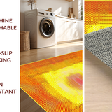 Ultra Soft Area Rug, Non Slip, Stain Resistant, Washable Area Rugs for Living Room, Bedroom, Playful Retro Sunshine Theme(Yellow)