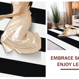 Artistic Black White Patterned Canvas(Black)