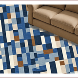 Contemporary Abstract Geometric Motif(Blue)
