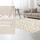 Vibrant Retro Circular Design(White)