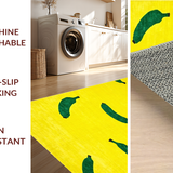 Ultra Soft Area Rug, Non Slip, Stain Resistant, Washable Area Rugs for Living Room, Bedroom, Quirky Soft Plush Decor Element(Yellow)