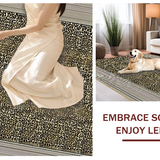 Ultra Soft Area Rug, Non Slip, Stain Resistant, Washable Area Rugs for Living Room, Bedroom, Contemporary Cheetah Inspired Design(Brown)