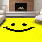 Ultra Soft Area Rug, Non Slip, Stain Resistant, Washable Area Rugs for Living Room, Bedroom, Cheerful Abstract Expression Style(Yellow)