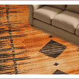 Ultra Soft Area Rug, Non Slip, Stain Resistant, Washable Area Rugs for Living Room, Bedroom, Rustic Earthy Tiger Motif(Orange)