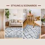 Vibrant Modern Grey Ogee Design(Gray)