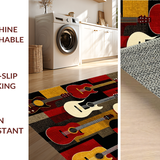 Chic Abstract Red and Yellow Composition(Black)