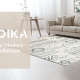 Ultra Soft Area Rug, Non Slip, Stain Resistant, Washable Area Rugs for Living Room, Bedroom, Rustic Earthy Tones with Lattice Design(Gray)