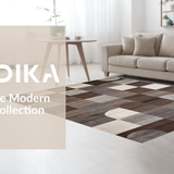 Ultra Soft Area Rug, Non Slip, Stain Resistant, Washable Area Rugs for Living Room, Bedroom, Luxurious Vintage-Inspired Geometric Theme(Brown)
