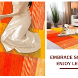 Ultra Soft Area Rug, Non Slip, Stain Resistant, Washable Area Rugs for Living Room, Bedroom, Vibrant Abstract Color Splash Design(Yellow)